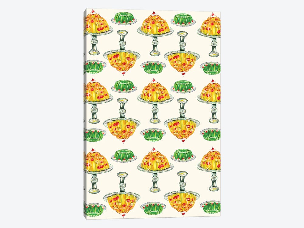 Oh Honey Lemon Lime Jello Pattern by The Whiskey Ginger 1-piece Canvas Art