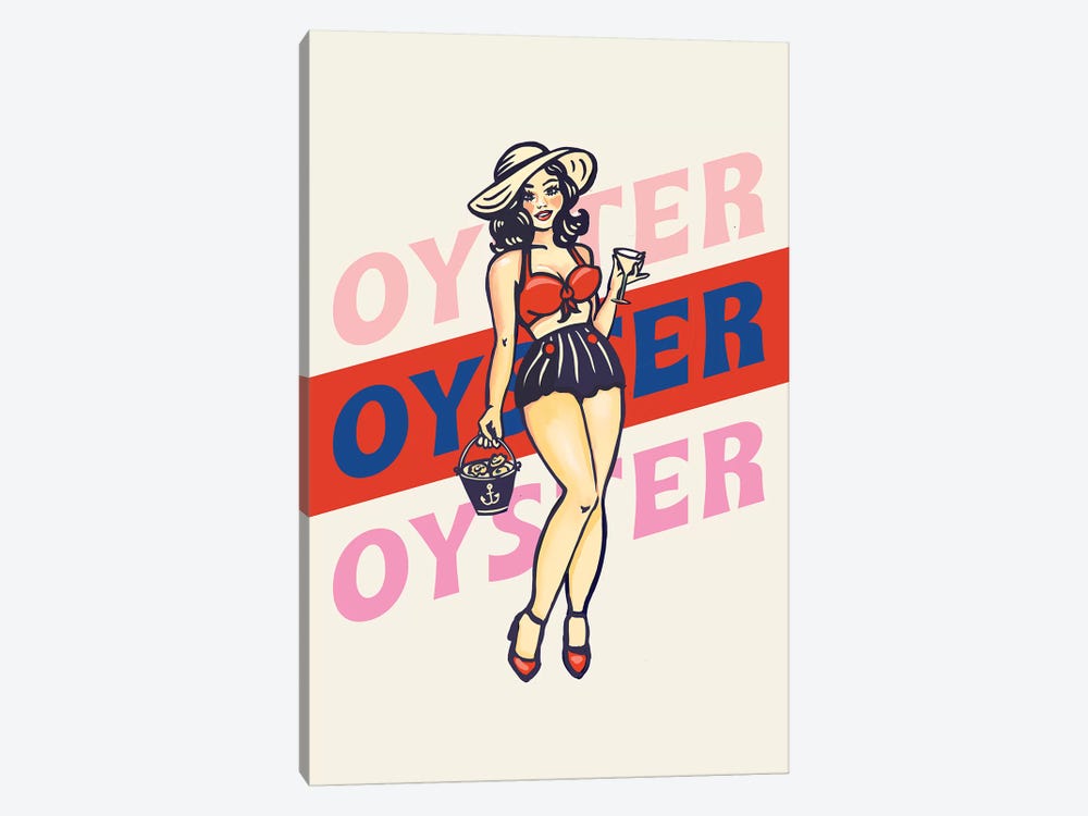 Oyster Banner Style by The Whiskey Ginger 1-piece Canvas Artwork