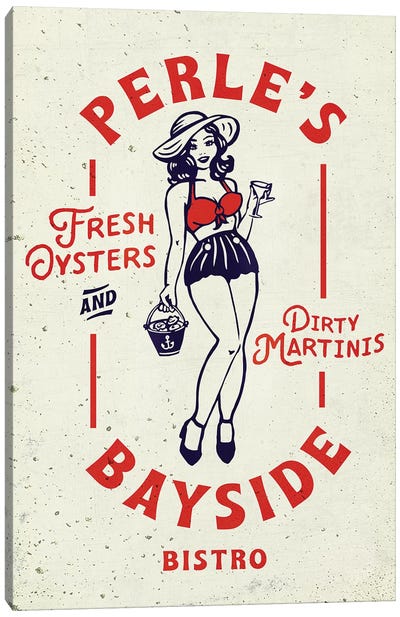 Oyster Tin Sign Style Canvas Art Print - Vintage Kitchen Posters