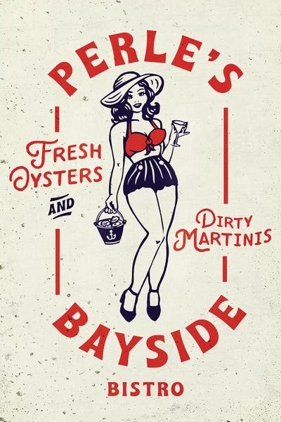 Vintage Kitchen Posters: Oyster Tin Sign Style by The Whiskey Ginger