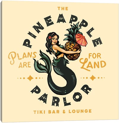 Pineapple Parlor Canvas Art Print - Liquor Art