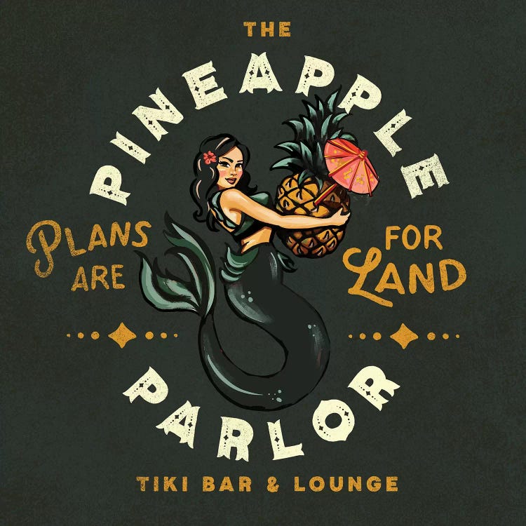 Pineapple Parlor Dark by The Whiskey Ginger wall art