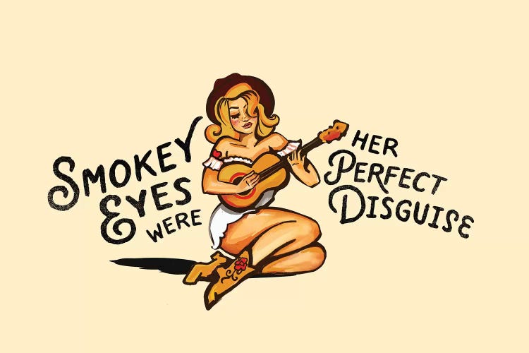 Smokey Eyes Cowgirl by The Whiskey Ginger wall art