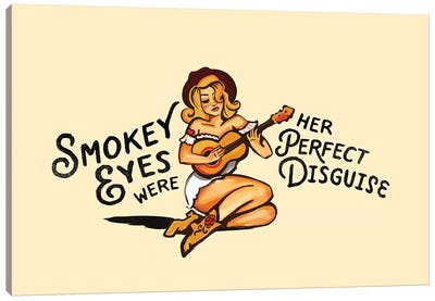 Smokey Eyes Cowgirl Canvas Art Print - The Whiskey Ginger