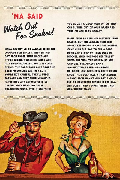 Western Décor: Tallboys Tales Charmless Snakes Story by The Whiskey Ginger