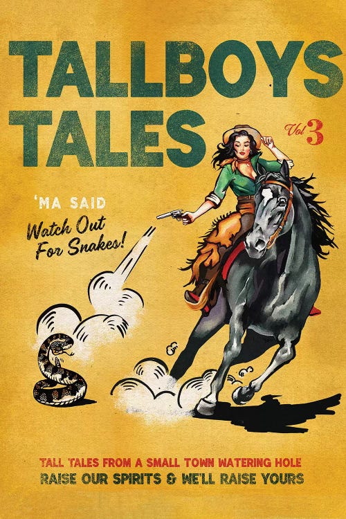 Tallboys Tales Sharmless Snakes Cover by The Whiskey Ginger wall art