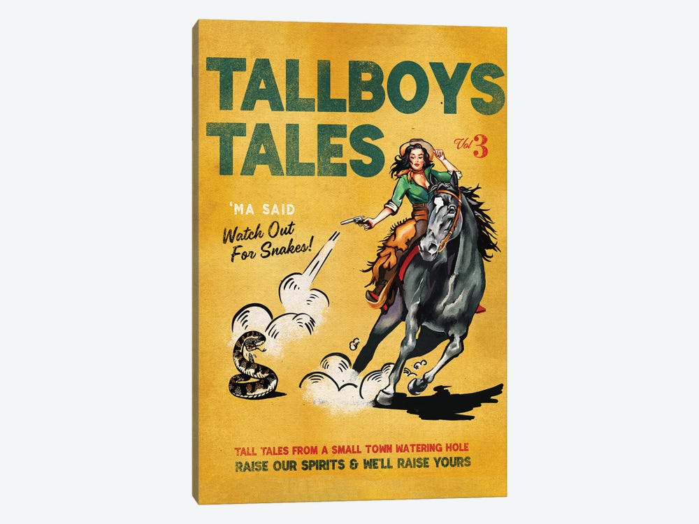 Tallboys Tales Sharmless Snakes Cover by The Whiskey Ginger 1-piece Canvas Artwork