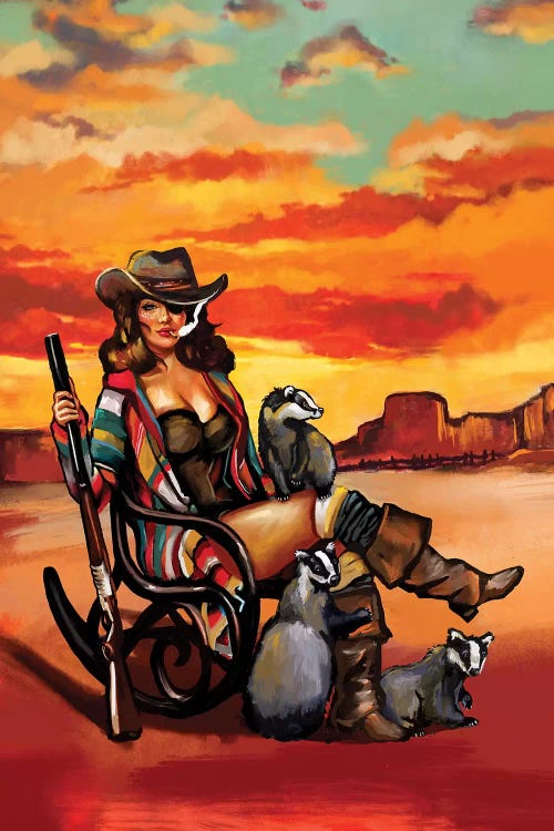 Tequila Sunrise Badger by The Whiskey Ginger wall art