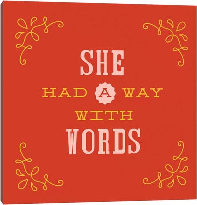 Way With Words Lettering Canvas Art Print - The Whiskey Ginger