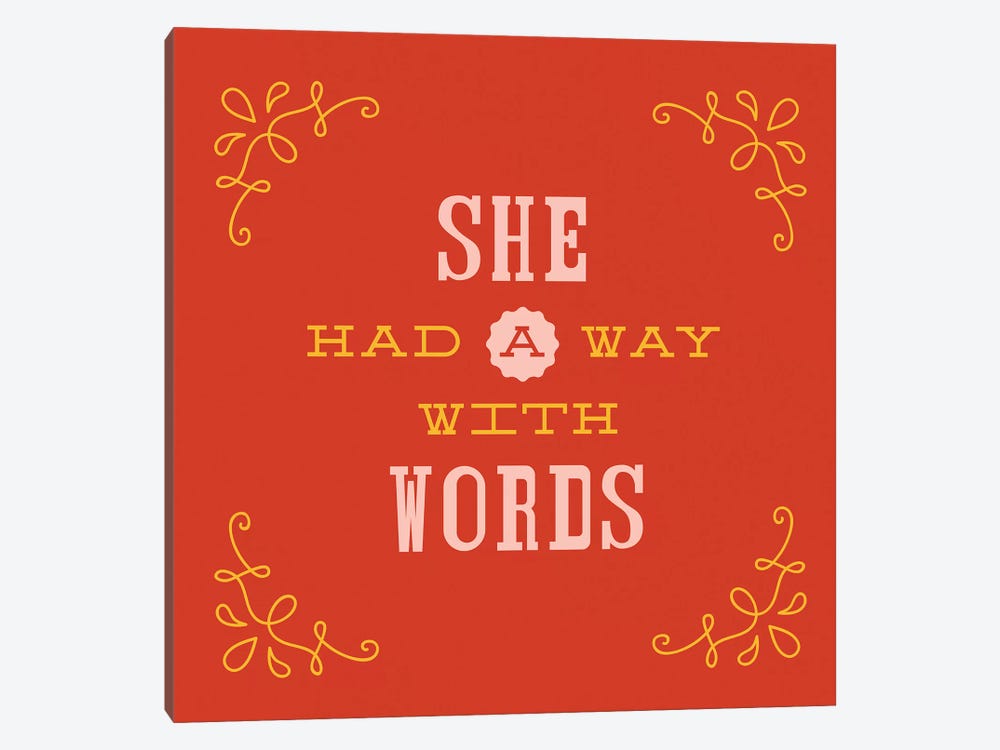 Way With Words Lettering by The Whiskey Ginger 1-piece Canvas Art Print