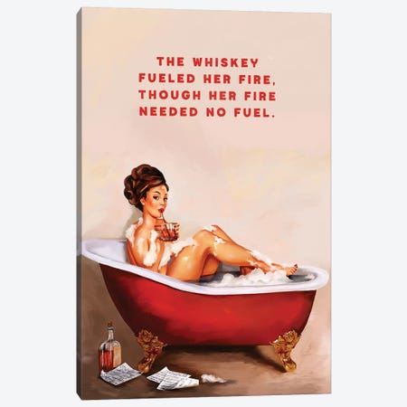 Whiskey Fuel Fire Bath Canvas Print #TWG87} by The Whiskey Ginger Canvas Print