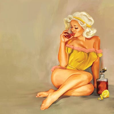 Whiskey Honey Pinup by The Whiskey Ginger acrylic art print