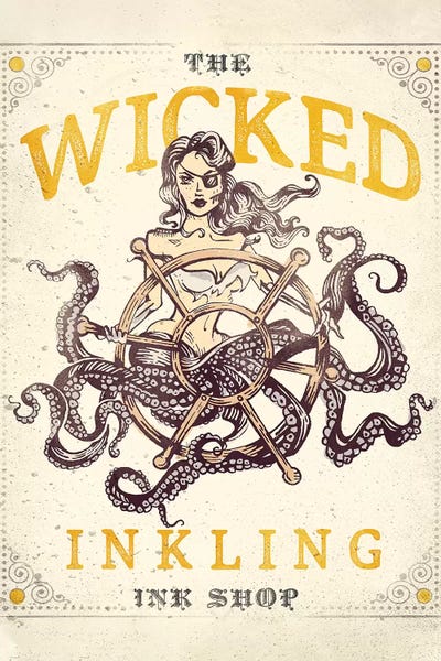 Wicked Inkling Octopus Lady by The Whiskey Ginger acrylic art print