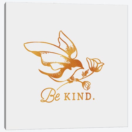 Be Kind Canvas Print #TWG92} by The Whiskey Ginger Canvas Art Print