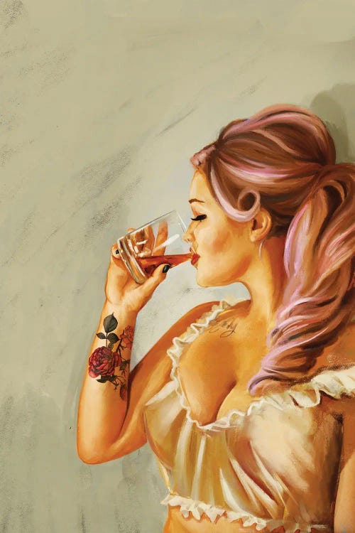 Pin Up Rose Tattoo by The Whiskey Ginger wall art