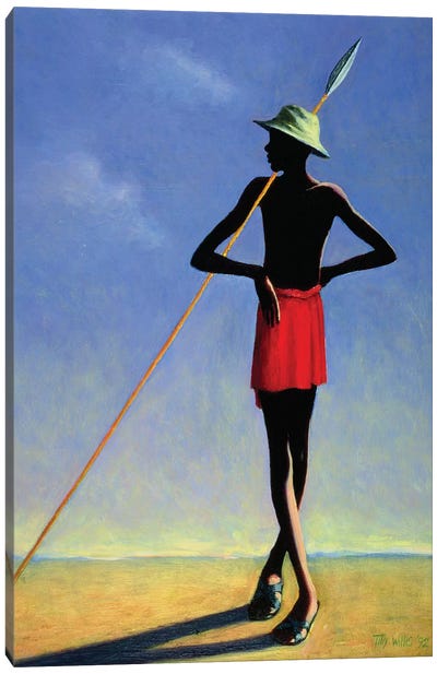 The Askari, 1992 Canvas Art Print - African Heritage Art