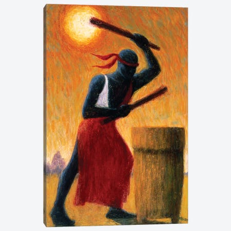 The Drummer Canvas Print #TWI18} by Tilly Willis Art Print