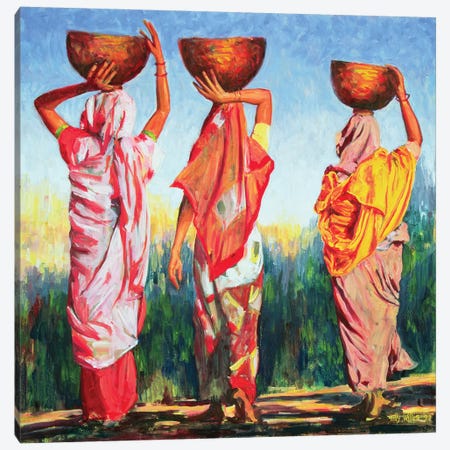 Three Women Canvas Print #TWI22} by Tilly Willis Canvas Art