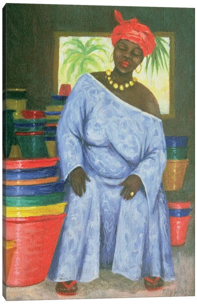 Bucket Shop Canvas Art Print - African Heritage Art