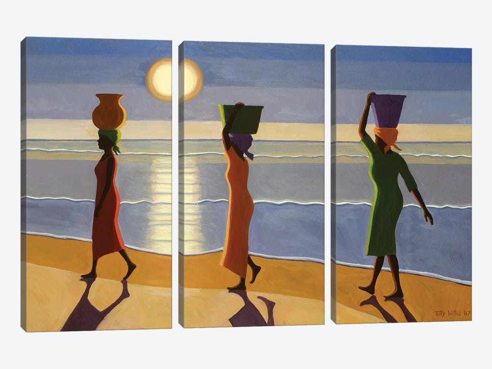 By The Beach by Tilly Willis 3-piece Canvas Art