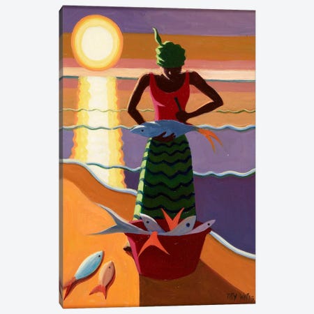 Fish Wife Canvas Print #TWI7} by Tilly Willis Canvas Wall Art