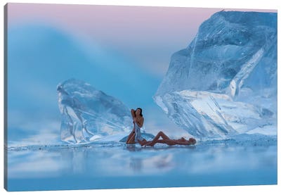 Ice Bath Canvas Art Print - Tiny Wasteland