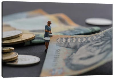 Money Laundering Canvas Art Print - Action Figures