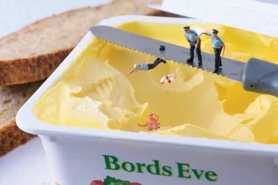 Slippery Knife by Tiny Wasteland framed wall art