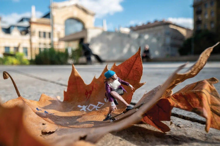 Leaf Your Fear Behind by Tiny Wasteland wall art