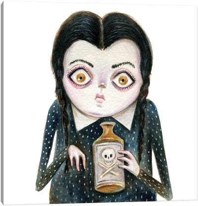 What's Your Poison? Canvas Art Print - Wednesday Addams