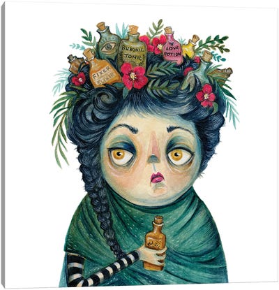 Apothecary Mary Canvas Art Print - Witch Art