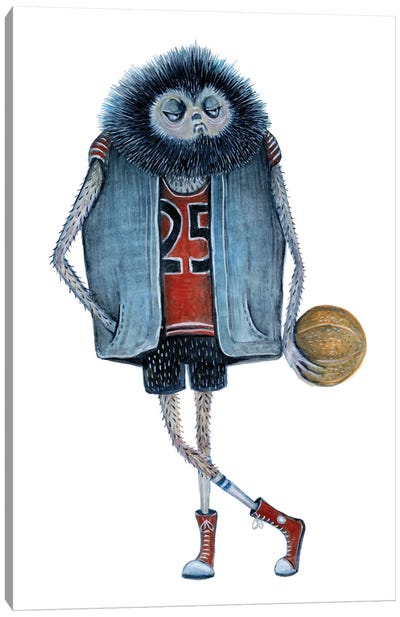 Big Joe The Basketball Pro Canvas Art Print - Monster Art
