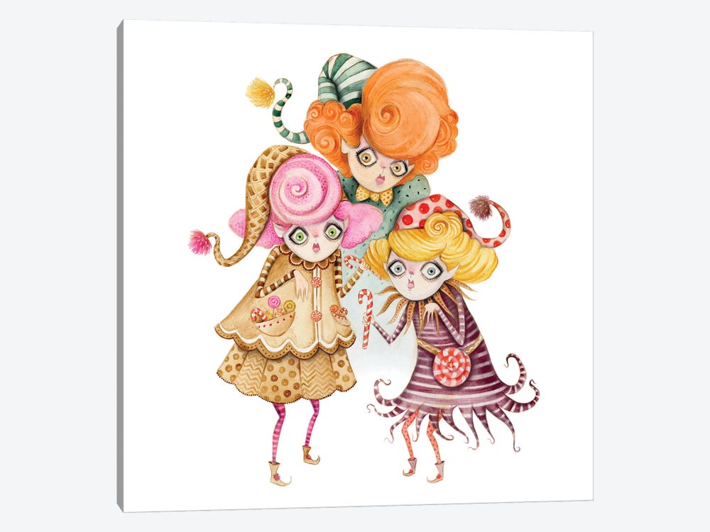 Candy Elves by TDow Thomas 1-piece Canvas Print