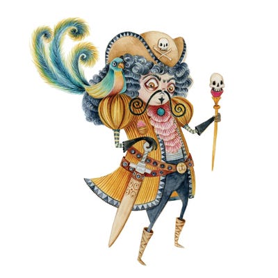 Captain Stink Eye by TDow Thomas framed wall art