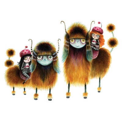 Furry Beasties by TDow Thomas framed wall art