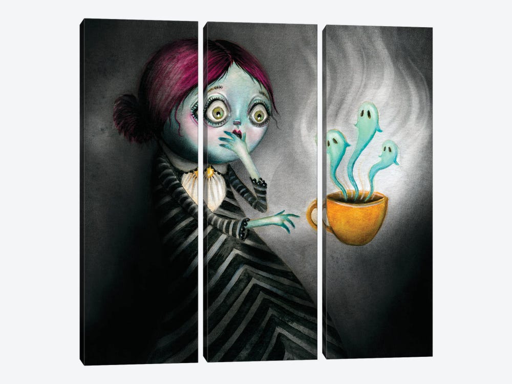 Haunted Cocoa by TDow Thomas 3-piece Canvas Art Print