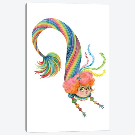 Lady Iridiana - The Rainbow Mermaid Canvas Print #TWT55} by TDow Thomas Art Print