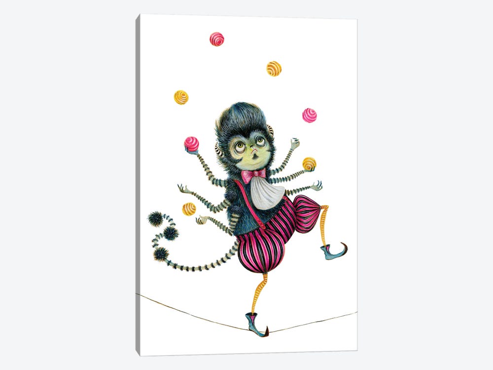 Monsieur Alanzo - The Juggling Jester by TDow Thomas 1-piece Canvas Artwork
