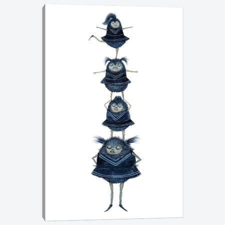 Monster 'Cheer' Squad Canvas Print #TWT67} by TDow Thomas Canvas Art
