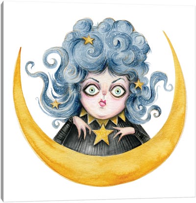 Moon Goddess Canvas Art Print - Witch Art