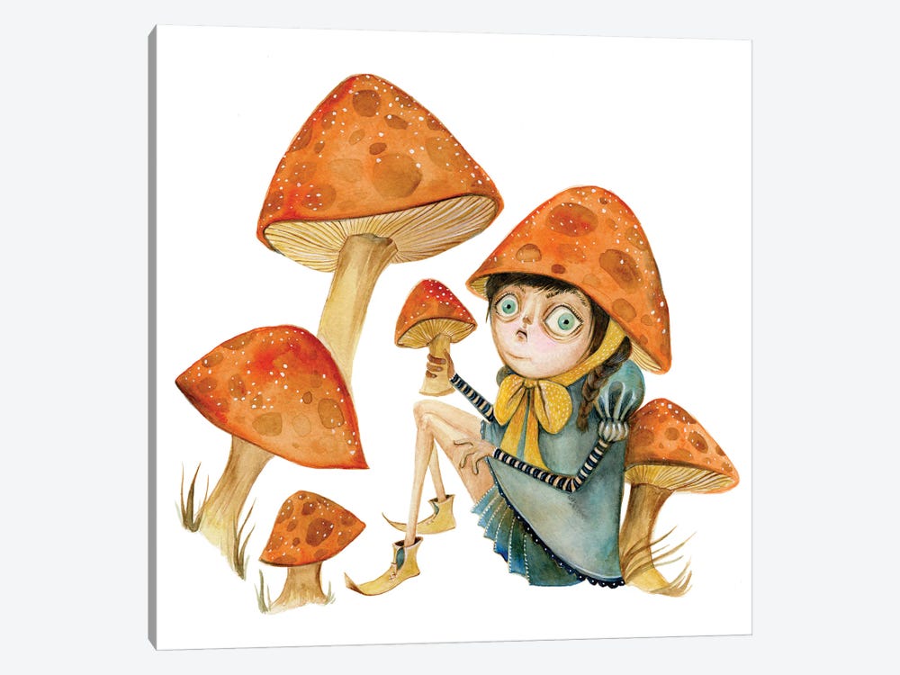 Mushroom Girl by TDow Thomas 1-piece Canvas Art Print