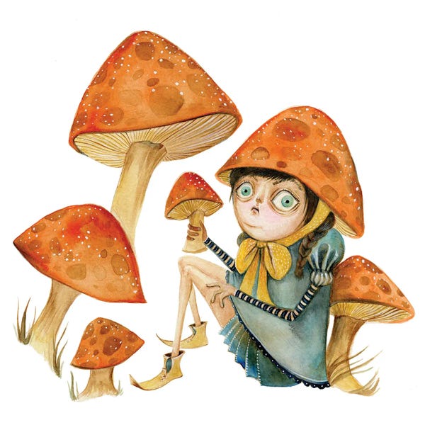 Mushrooms: Mushroom Girl by TDow Thomas