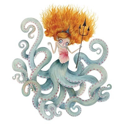 Octoqueen by TDow Thomas framed wall art
