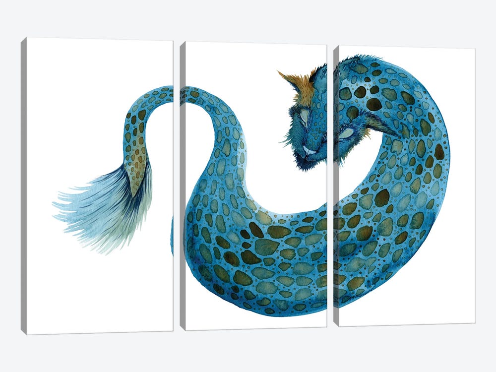Sea Monster by TDow Thomas 3-piece Canvas Print