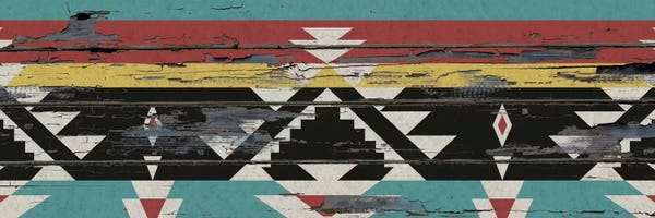 Tribal Inspired Patterns: Multicolor Tribal Pattern on Wood by 5by5collective