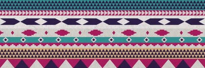 Purple & Blue Tribal Pattern by 5by5collective canvas print