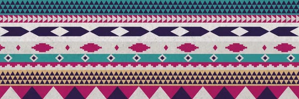 Tribal Inspired Patterns: Purple & Blue Tribal Pattern by 5by5collective