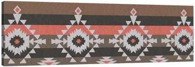 Grey, Black & Red Tribal Pattern I Canvas Art Print - Textiles Collection
