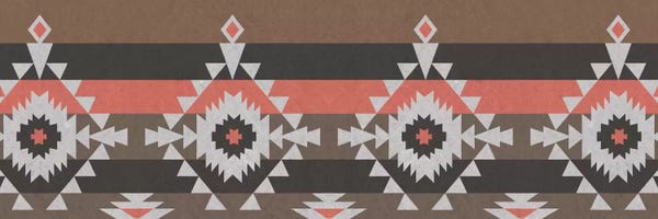 Grey, Black & Red Tribal Pattern I