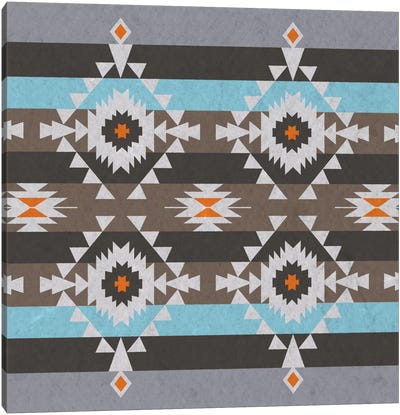 Quad Tribal Pattern Canvas Art Print - Textiles Collection
